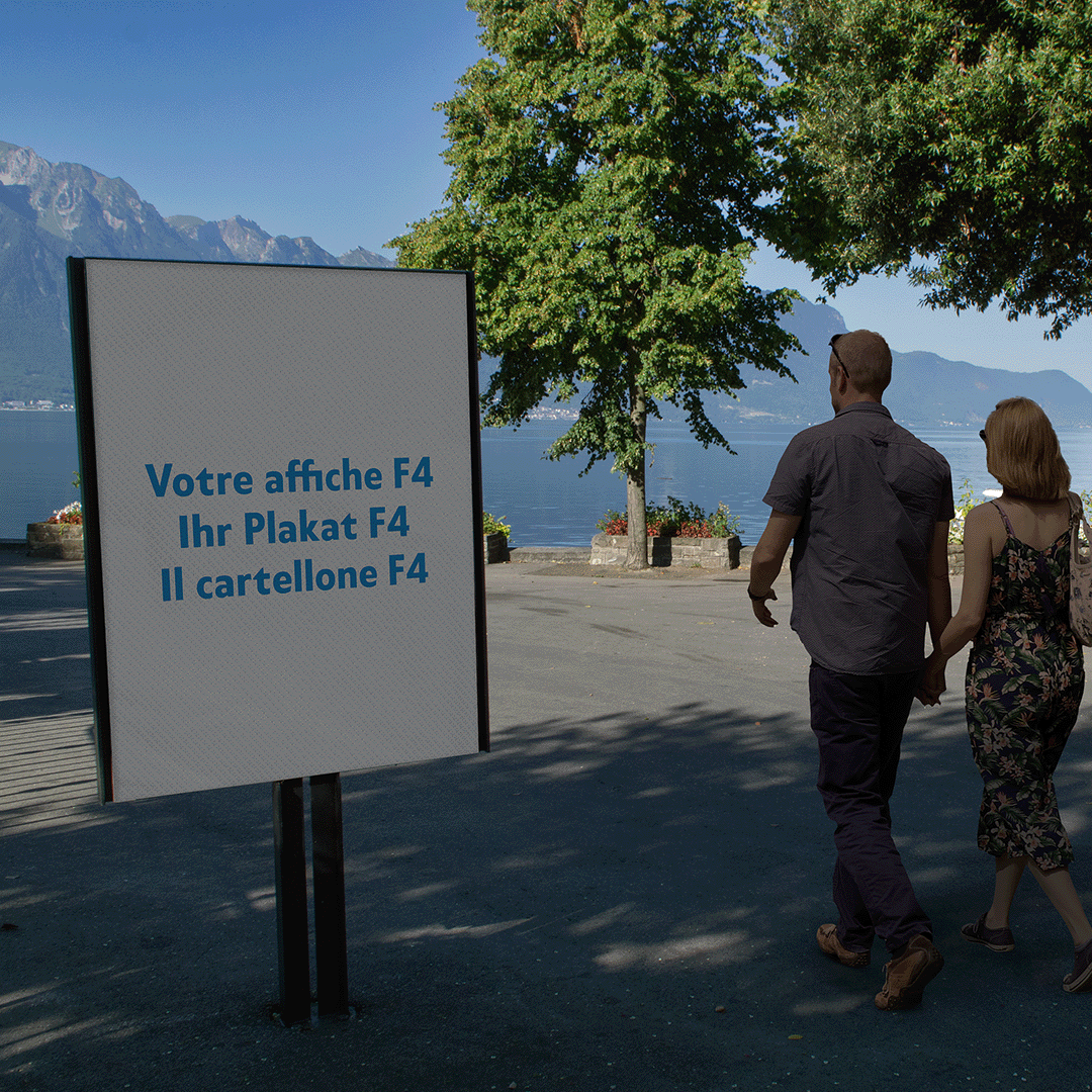 Mockup Poster F4 in Montreux