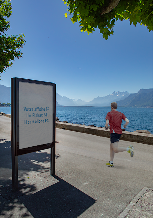 Il mockup mostra la F4 a Vevey