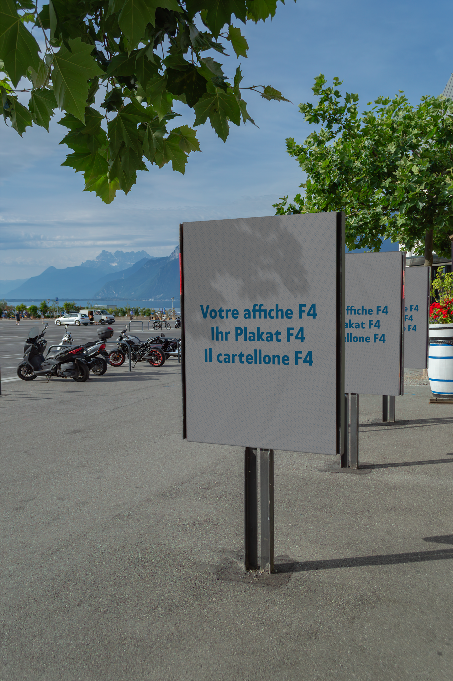 Mockup affiches F4 à Vevey